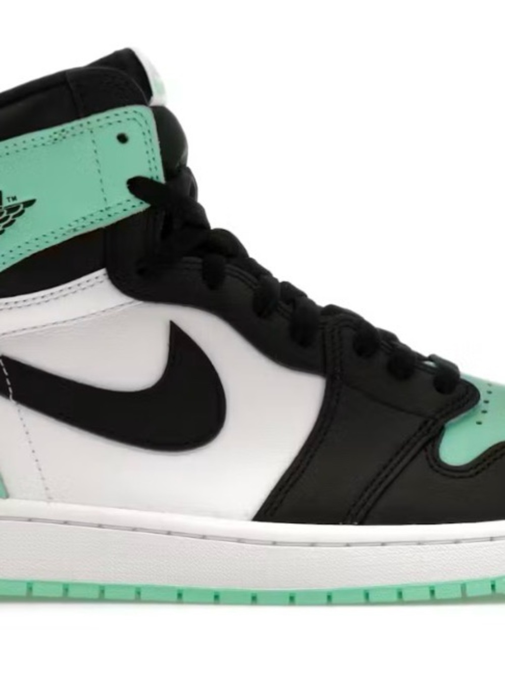 Nike Kids High-Top Sneakers in Mint, Black & White